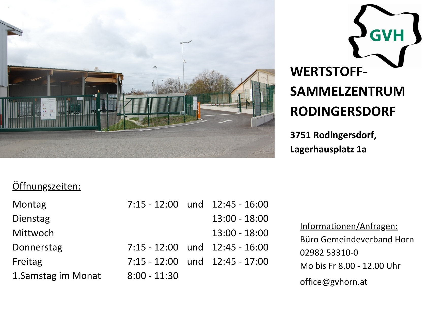 WSZ Rodingersdorf Öffnungzeiten 2024 11